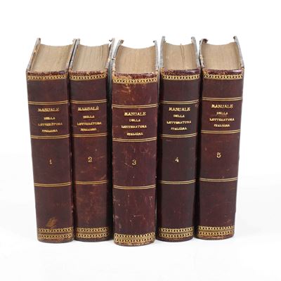 Alessandro D’ancona e Orazio Bacci, Manuale della Letteratura Italiana, Firenze, G. Barbera Edito...