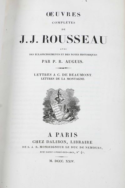 Ouvers Completes De J.j Rousseau, 1824