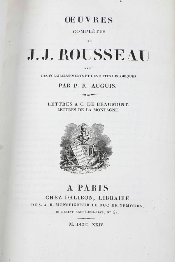 Ouvers completes de j.j Rousseau, 1824