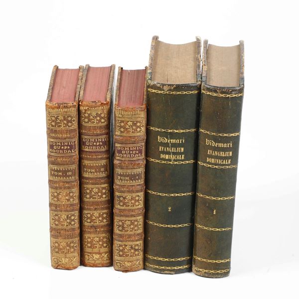 Miscellanea di volumi per lo più spaiati, con rilegature del secolo XIX.  