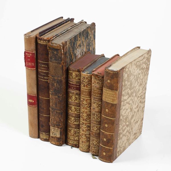 Miscellanea di volumi per lo più spaiati, con rilegature del secolo XIX. 