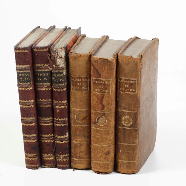 Miscellanea di volumi per lo più spaiati, con rilegature del secolo XIX. 