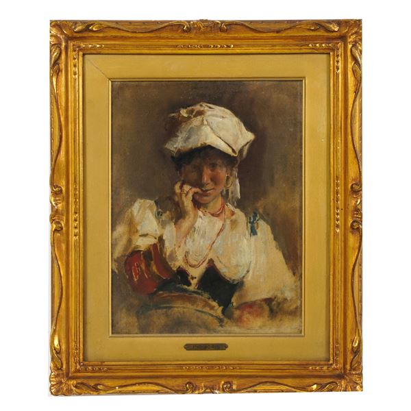 Figura femminile in abiti tradizionali