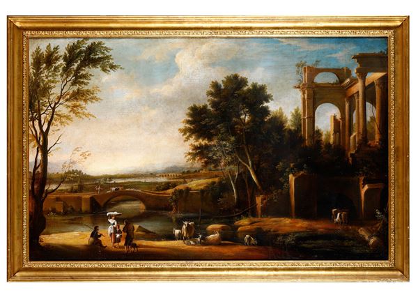 Scuola del XIX-XX secolo Paesaggio ad imitazione dell’antico