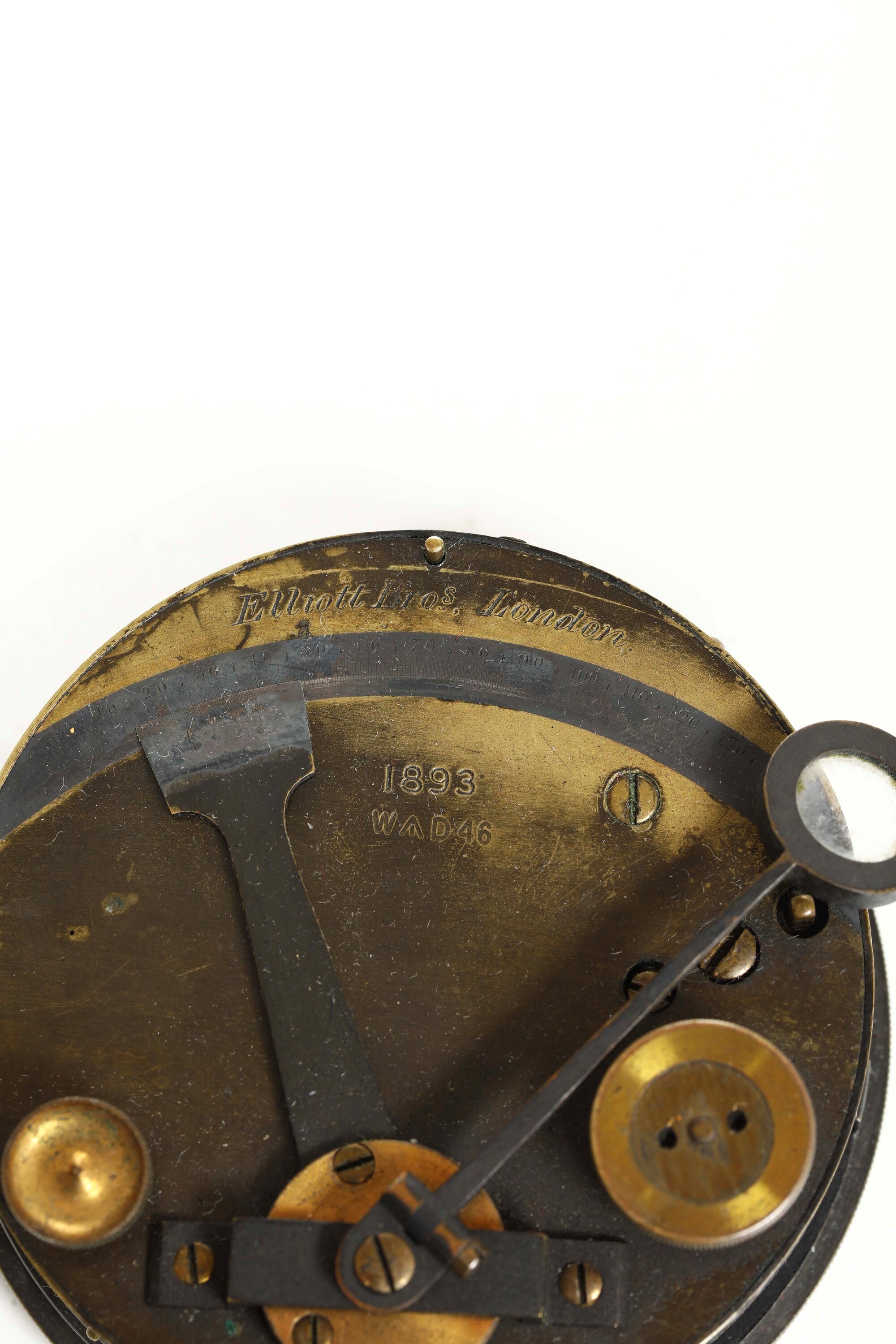 Eliott Bros., Piccolo sestante da capitano in ottone e altri metalli, 1893