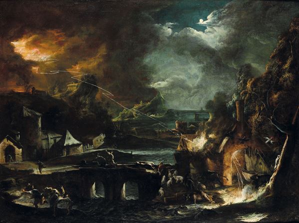 Paesaggio con tempesta