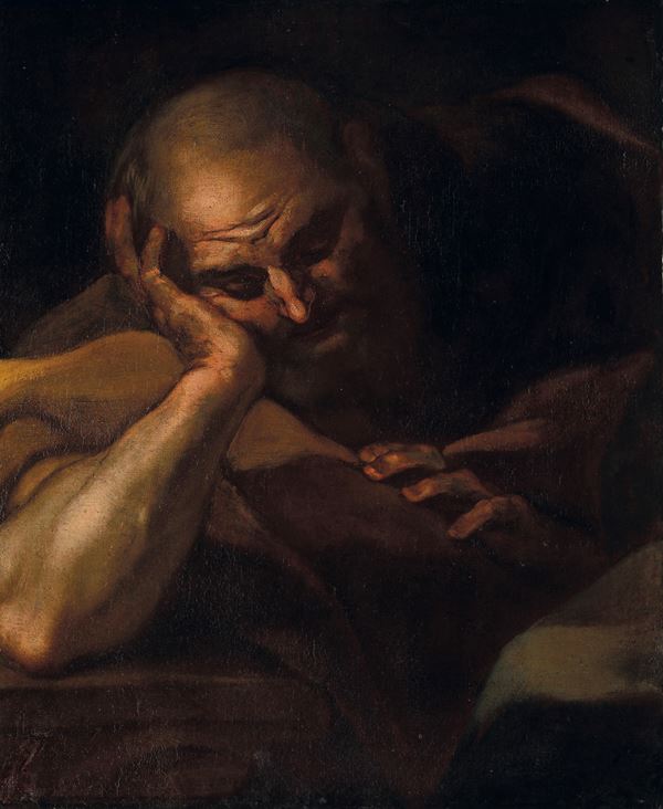 Scuola del XVII secolo Il sonno di San Giuseppe