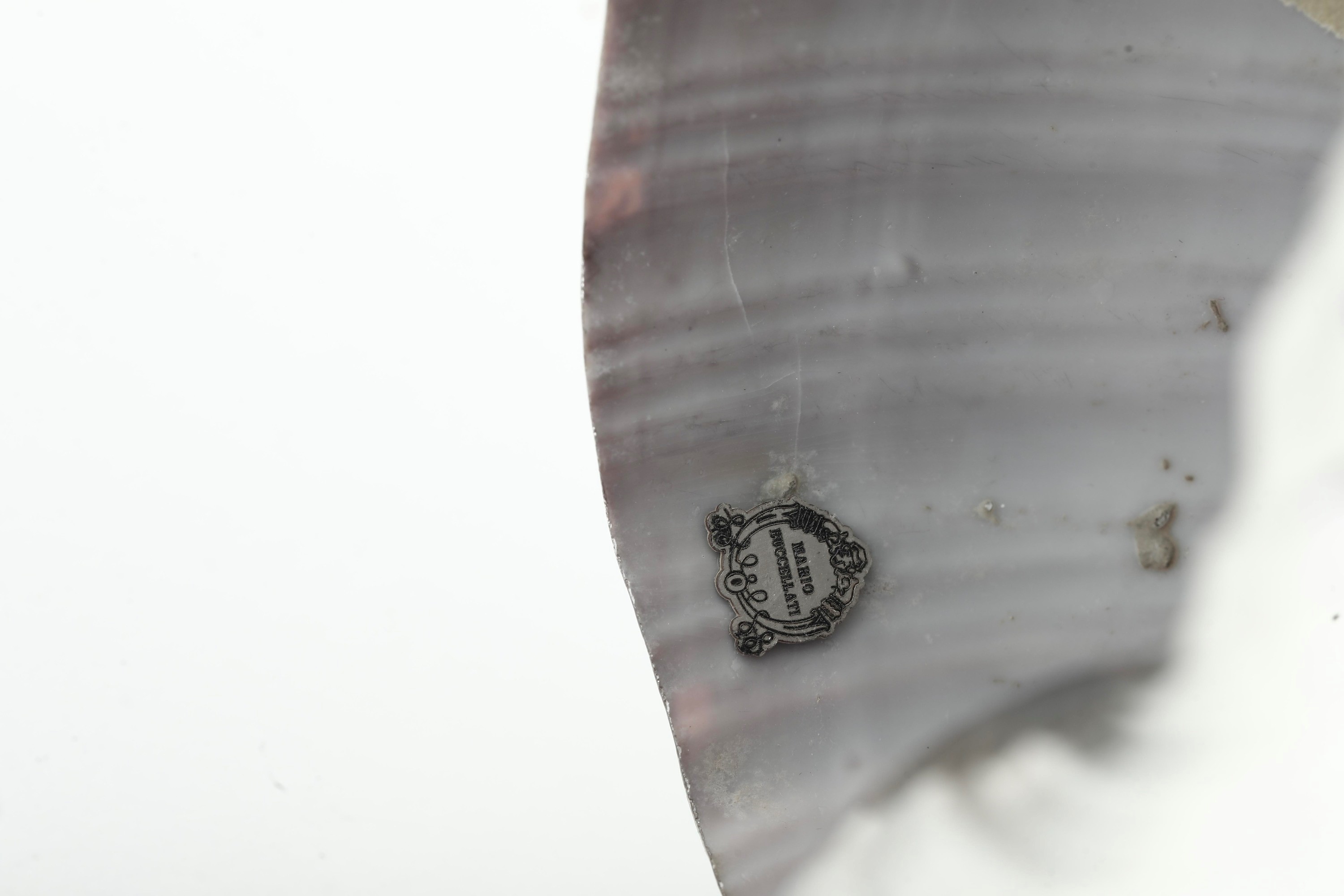 Etichetta a Scudo Maison Mario Buccellati. Italia XX-XXI Secolo Conchiglia Rivestita in Argento