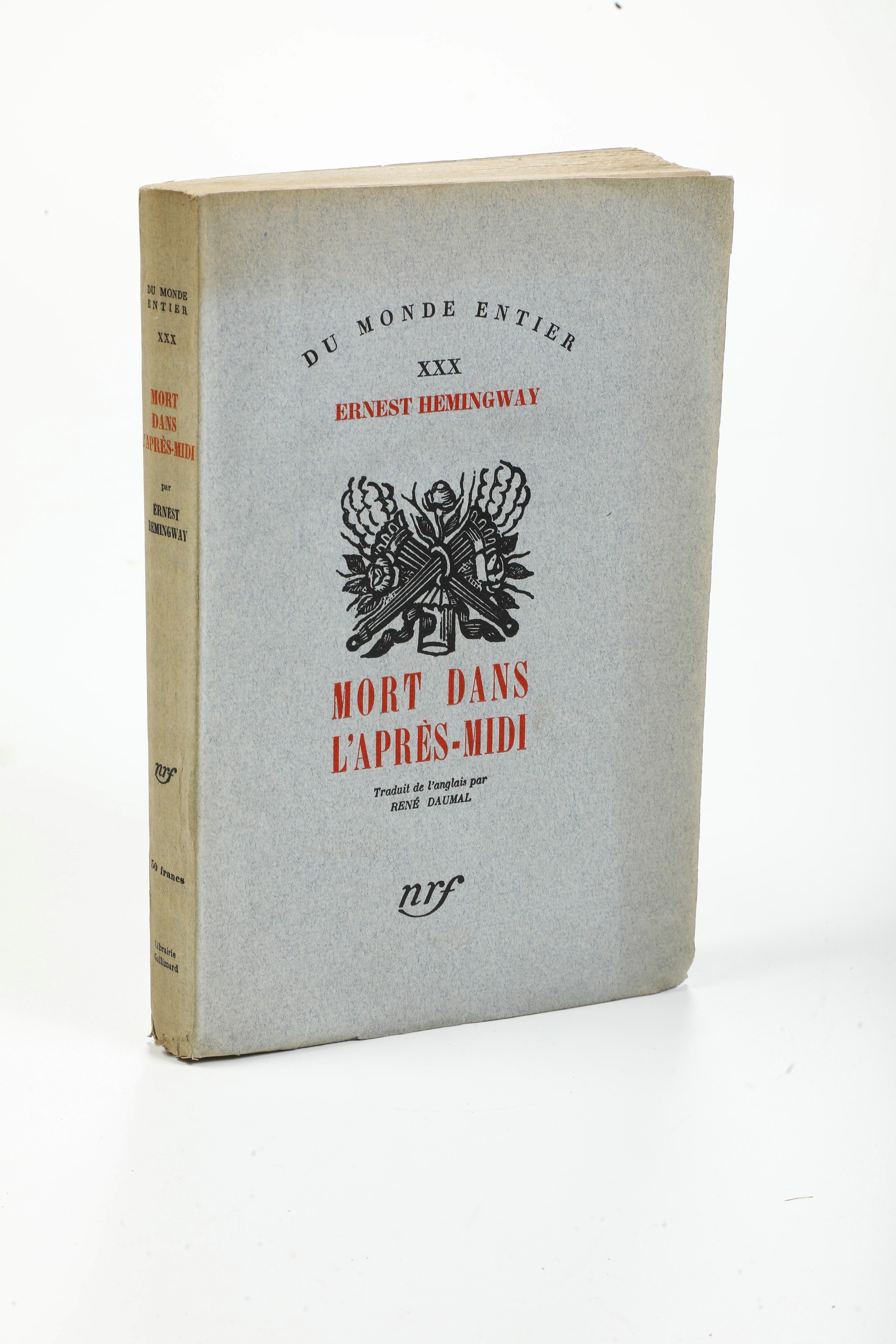 Hemingway Ernest (1899-1961) Mort Dans L'après-midi - Esemplare N. 25 di 38paris, Gallimard, 1938