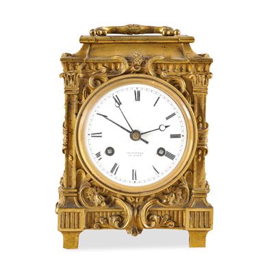 Courvoisier & Compagnie, Orologio “Marescialla” a pendulette d’officier, bronzo dorato, Svizzera,...