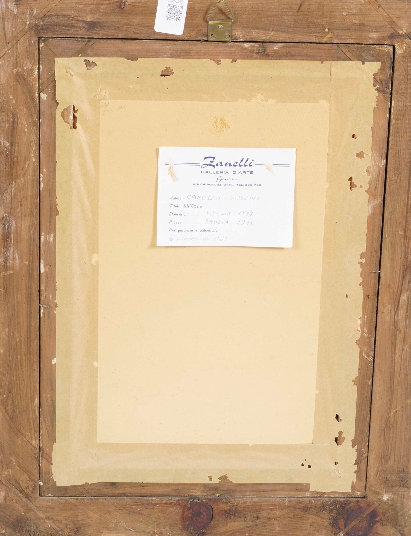 Giuseppe Canella - Venditrice di formaggio, acquerello su carta