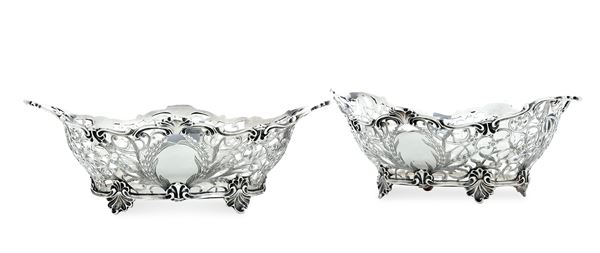 Due cestini. Londra, 1907 e 1911. Argentiere C.S. Harris & Sons Ltd