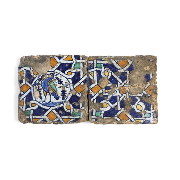 Due mattonelle (laggioni) Savona, primi del XVI secolo 