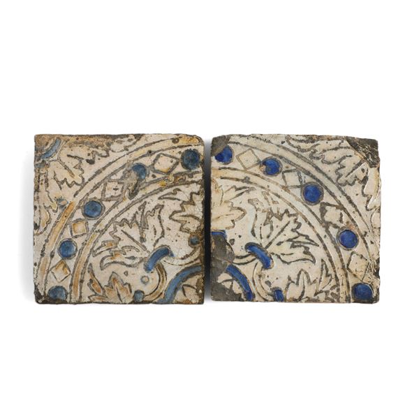 Due “azulejos” Spagna, probabilmente Toledo, circa metà del XVI secolo 