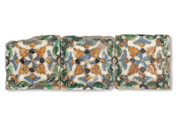 Tre “azulejos” Spagna, Toledo, XVI secolo