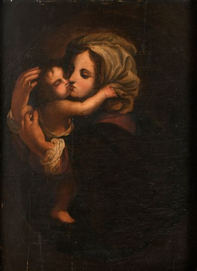 Scuola del XIX Secolo Madre con Bambino