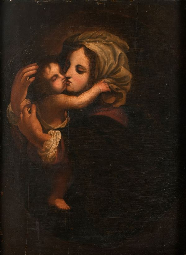 Scuola del XIX secolo Madre con bambino