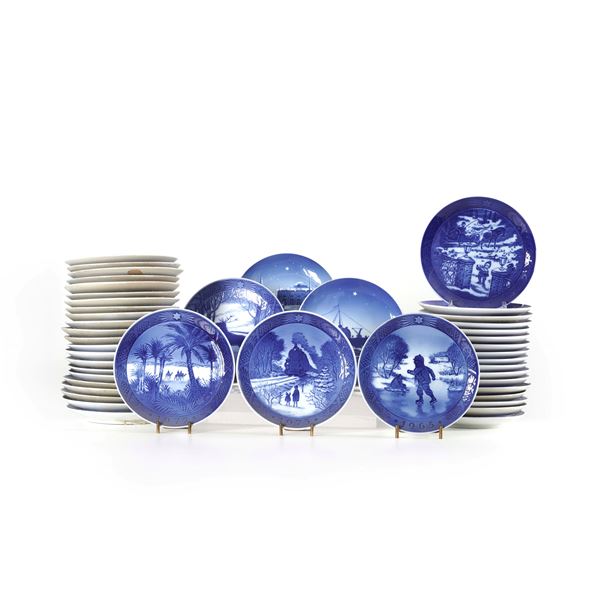 Insieme di piatti di Natale