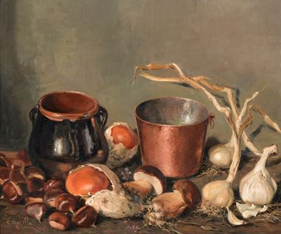 Natura Morta, olio su tavoletta