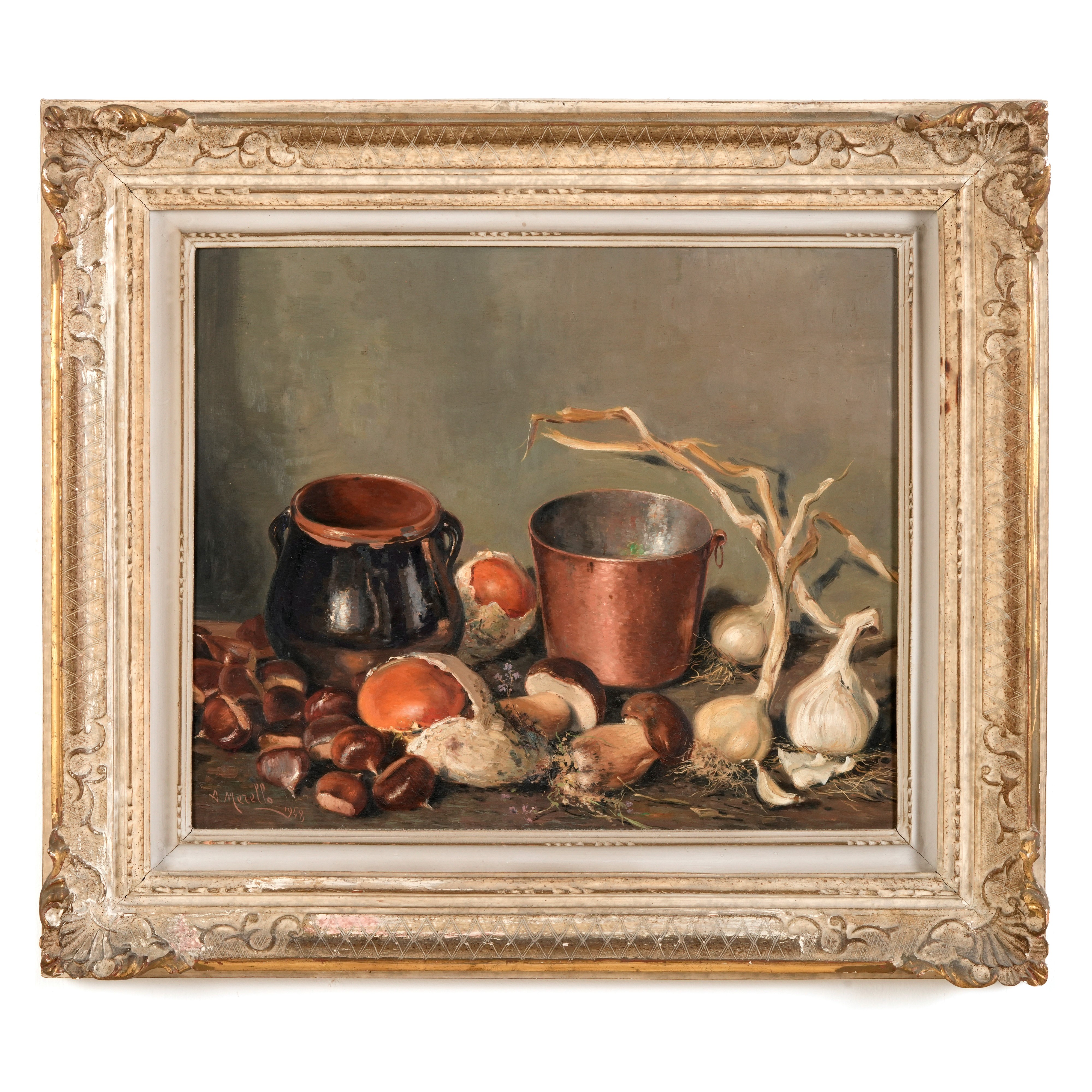 Amedeo Merello - Natura Morta, olio su tavoletta