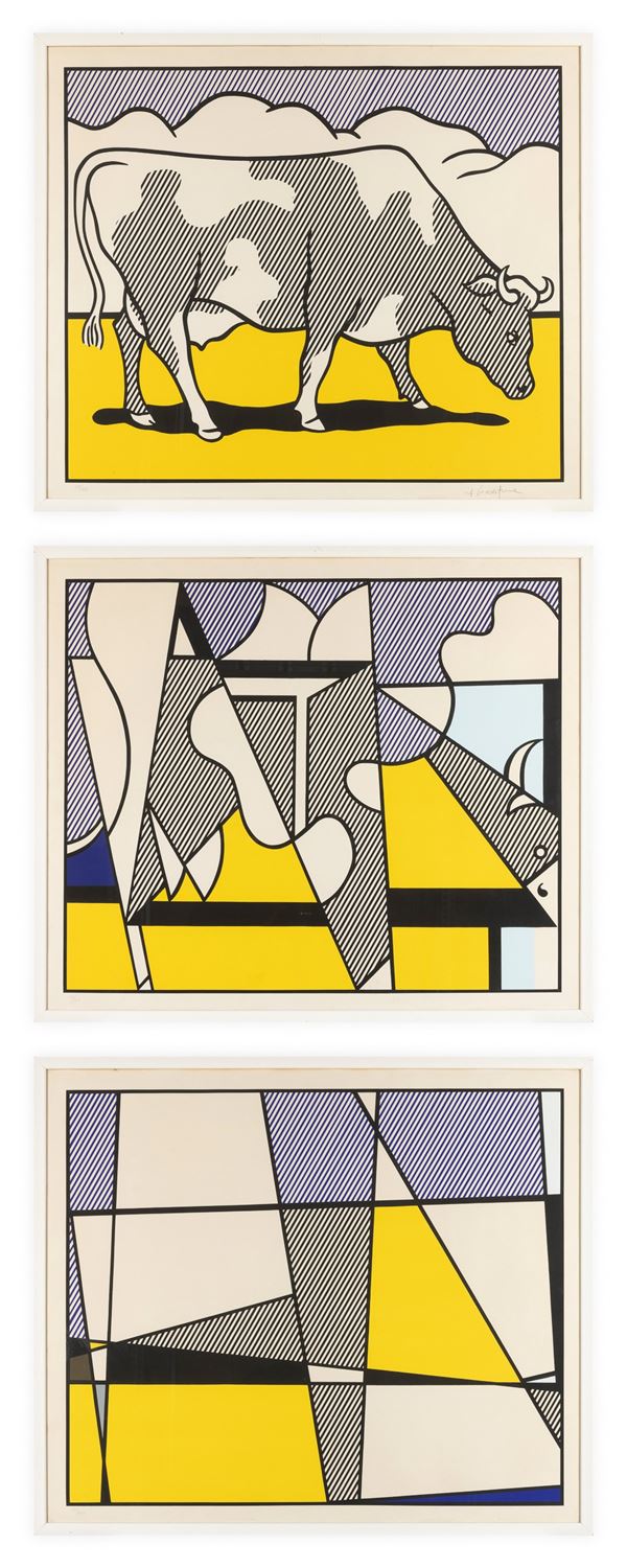 Cow Triptych (Cow Going Abstract)
