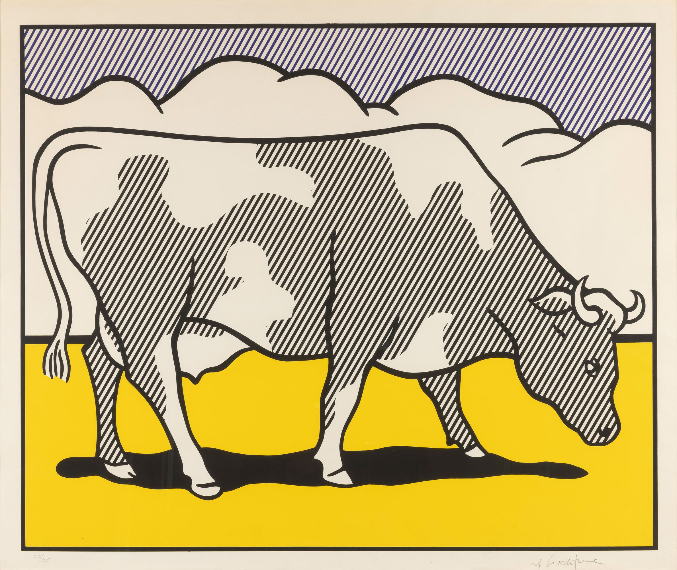 Roy Lichtenstein - Cow Triptych (cow Going Abstract)