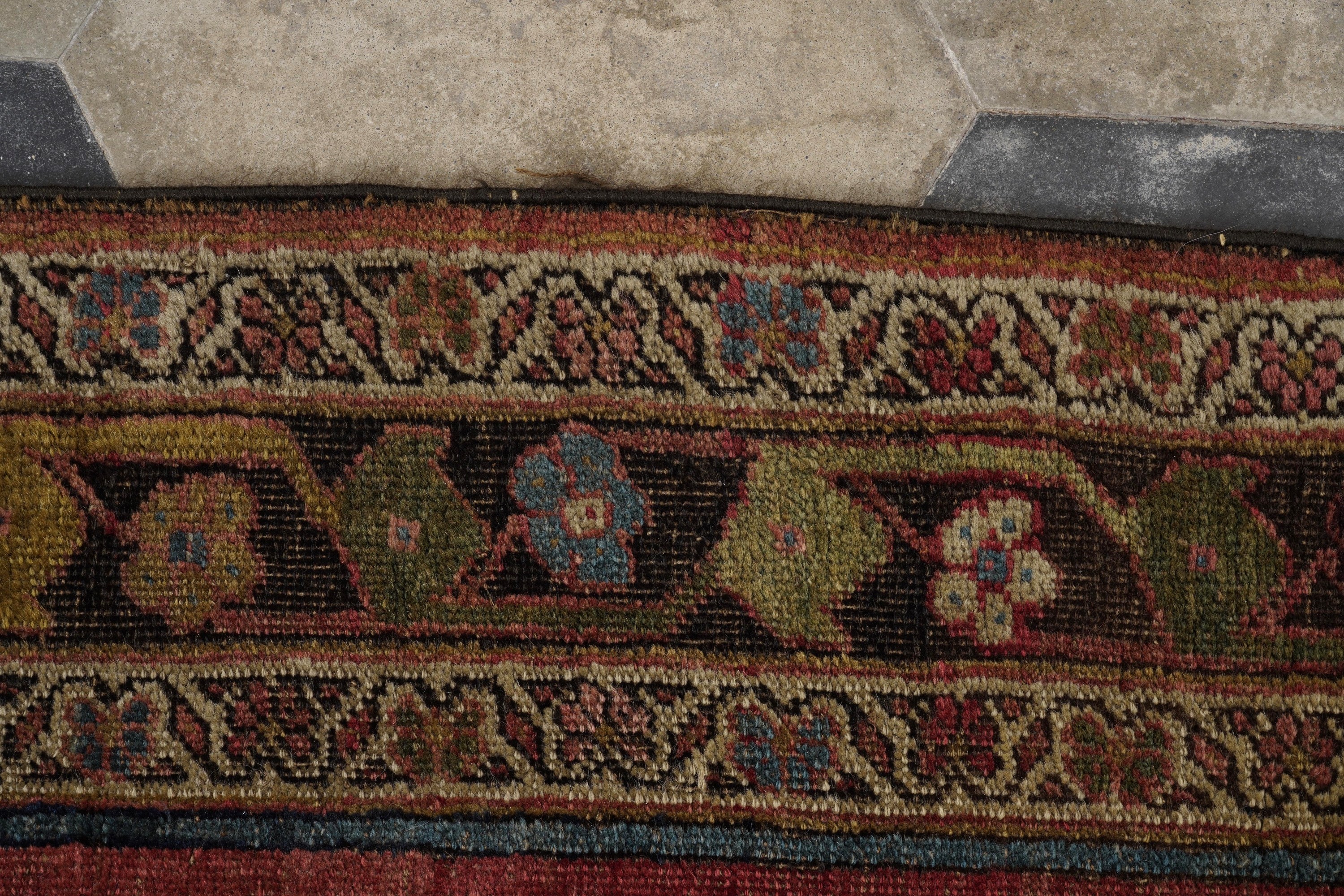 Tappeto nord-ovest Persia, Bidjar, fine XIX secolo, 136x272 cm
