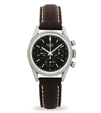 Cronografo Carrera 1964 Re-Edition, ref. CS311, acciaio, quadrante nero