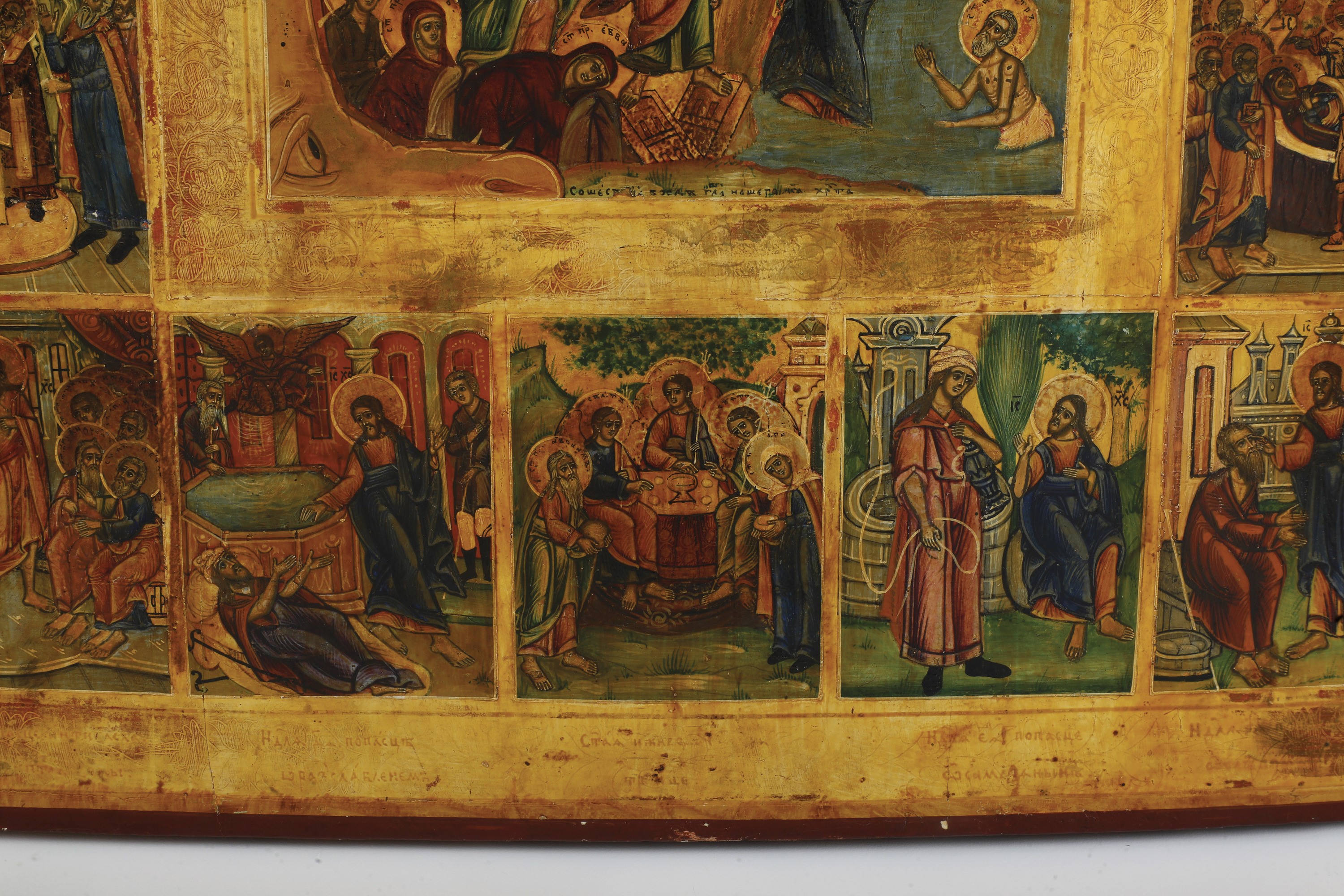 Icona Raffigurante la Resurrezione di Cristo, L'incontro delle Donne Mirofore e la Pentecoste