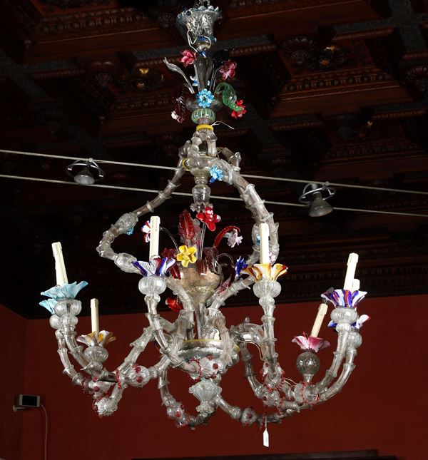 Lampadario in vetro di Murano