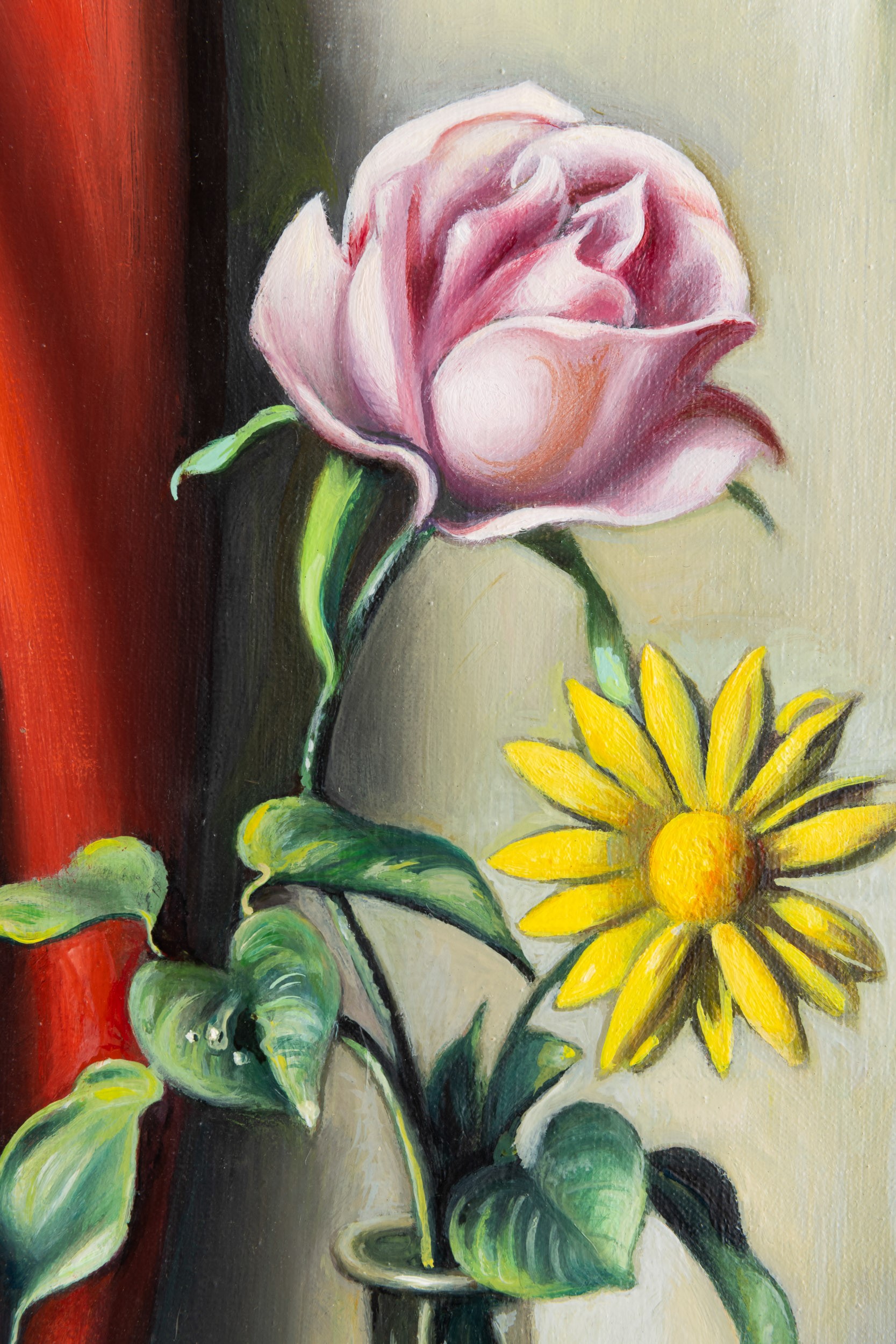 Gregorio Sciltian - Natura morta con vaso di fiori, olio su tela