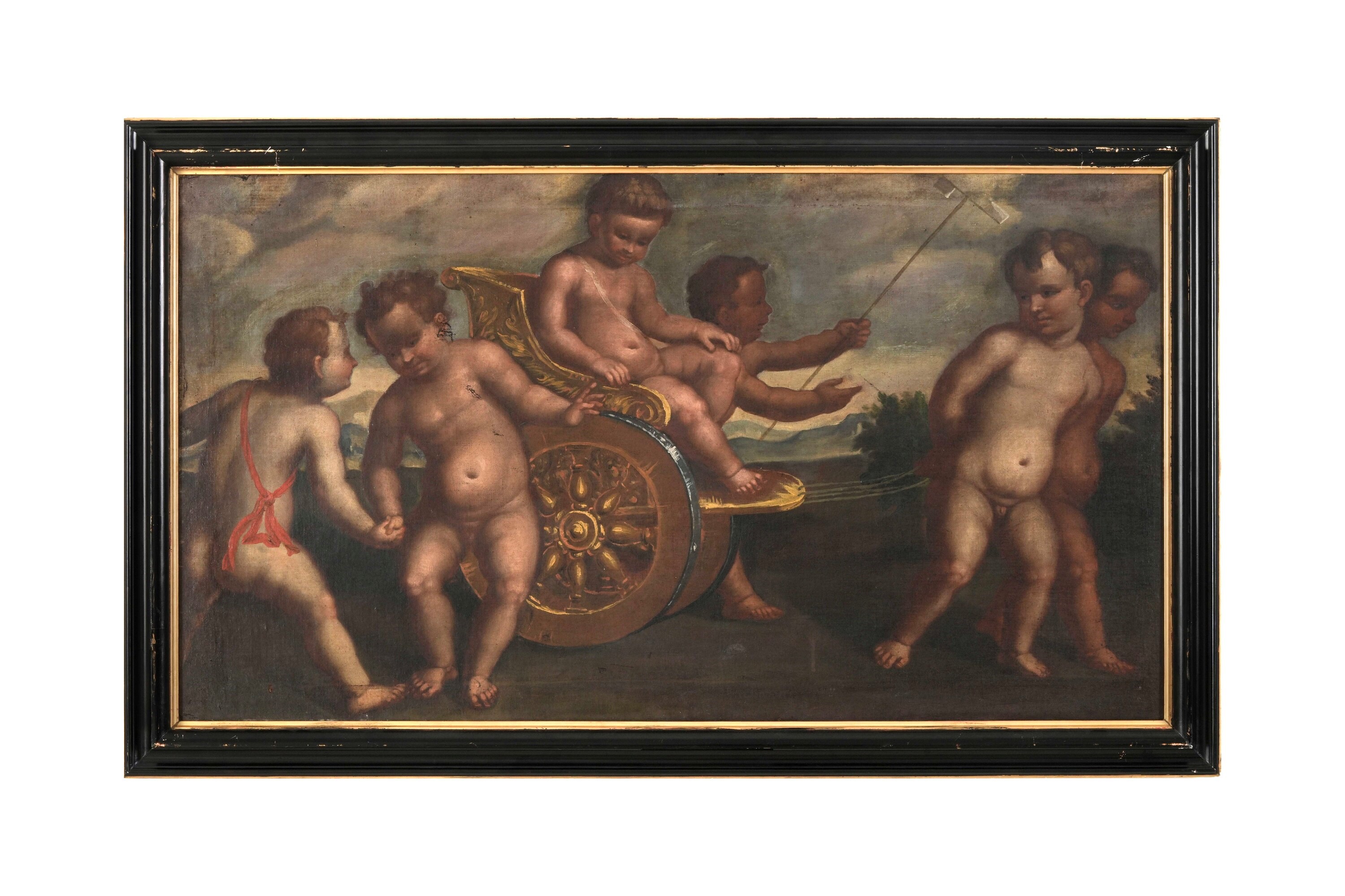 Scuola del XVII secolo Corteo di putti