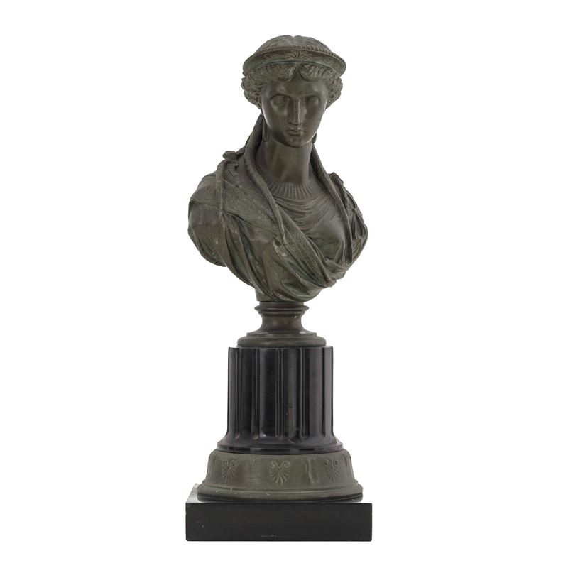 Busto femminile in stile neoclassico  - Asta La Wunderkammer di Ettore Mocchetti - Cambi Casa d'Aste