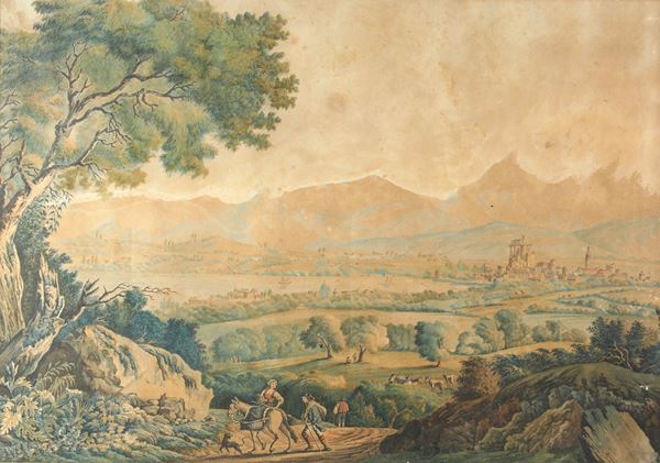 Scuola del XIX-XX secolo Paesaggio agreste