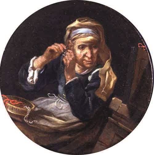 Vecchia che si specchia