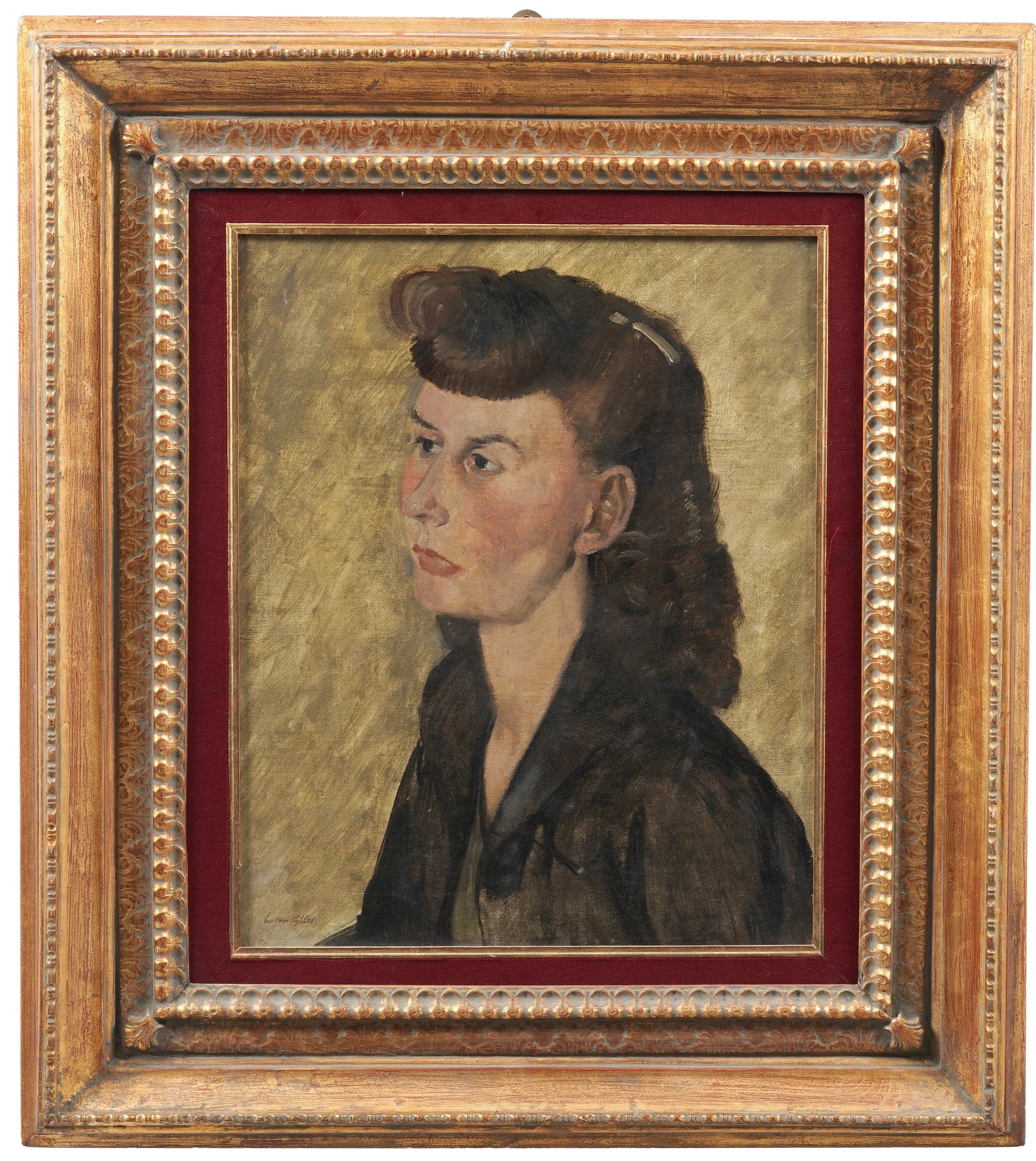 Lynton Giles, Ritratto femminile, olio su tela