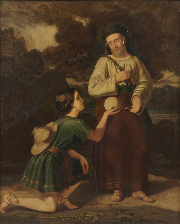 F.S. Walker Mercurio consegna a Paride la mela d'oro