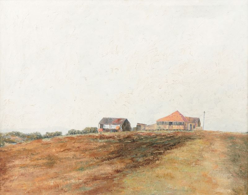 T. Price Paesaggio con ranch  - olio su tela - Asta Dipinti del XIX-XX Secolo - Cambi Casa d'Aste