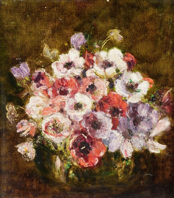 Pittore del XIX-XX secolo Mazzo di fiori