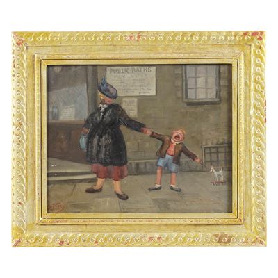 Guy Madre, Capriccio di madre e figlio - olio su masonite