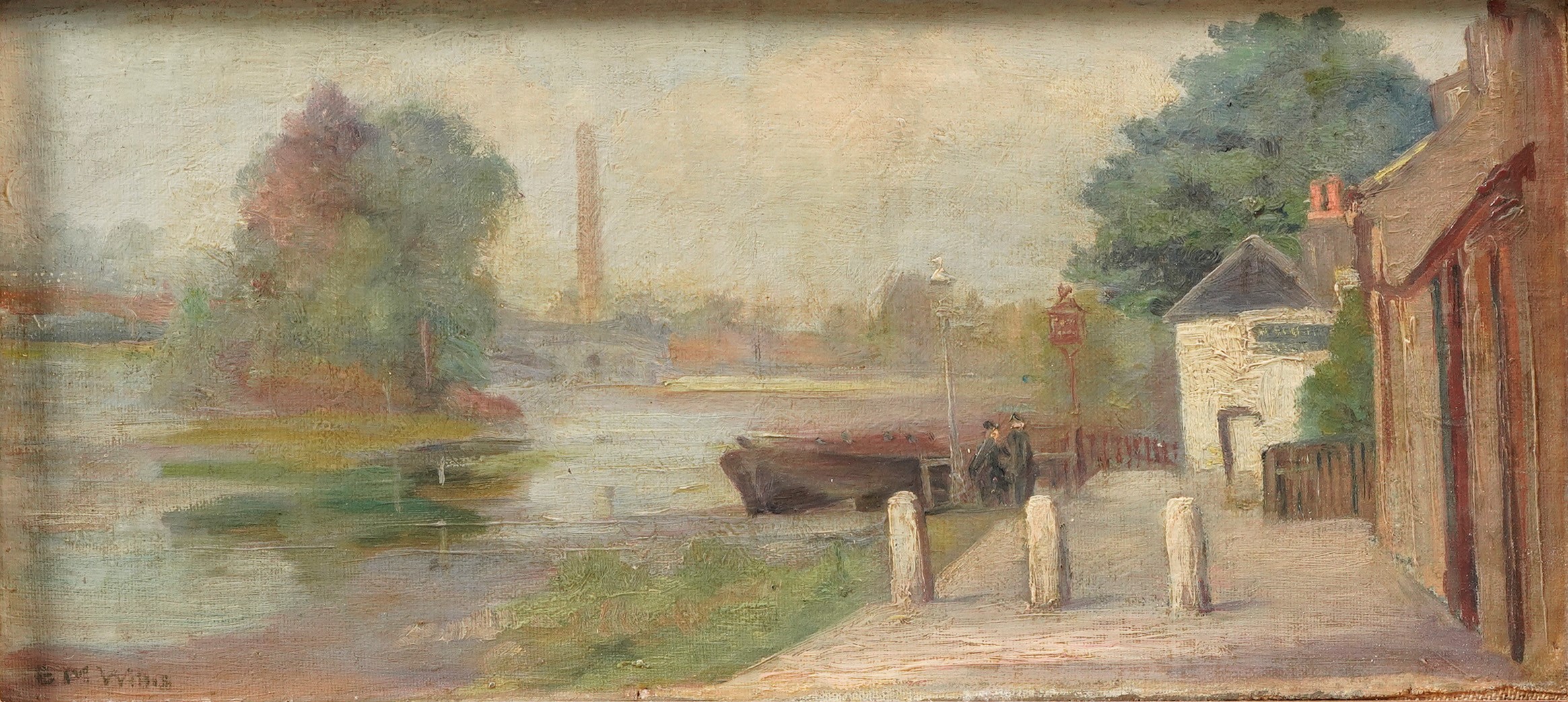E.M. Willis, Fiume, olio su tela
