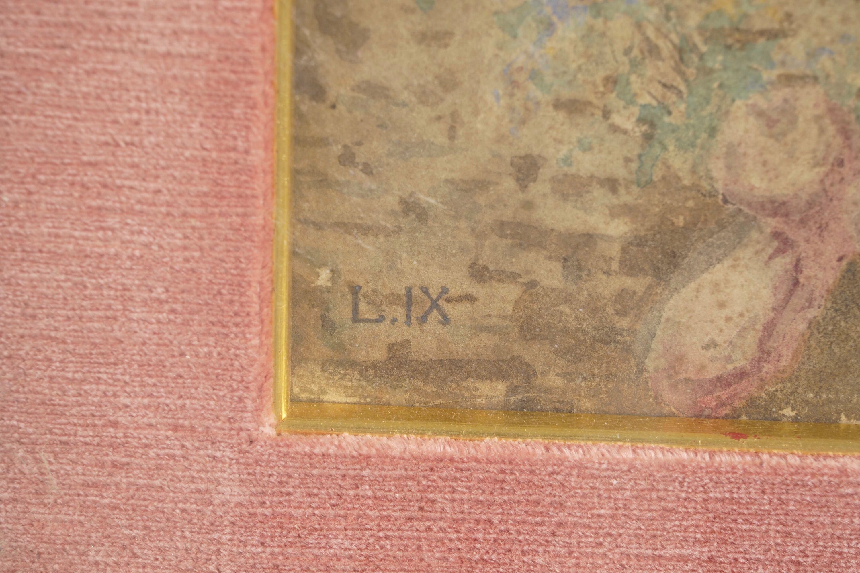 Pittore del XIX-XX secolo, Edicola con Madonnina, disegno su carta