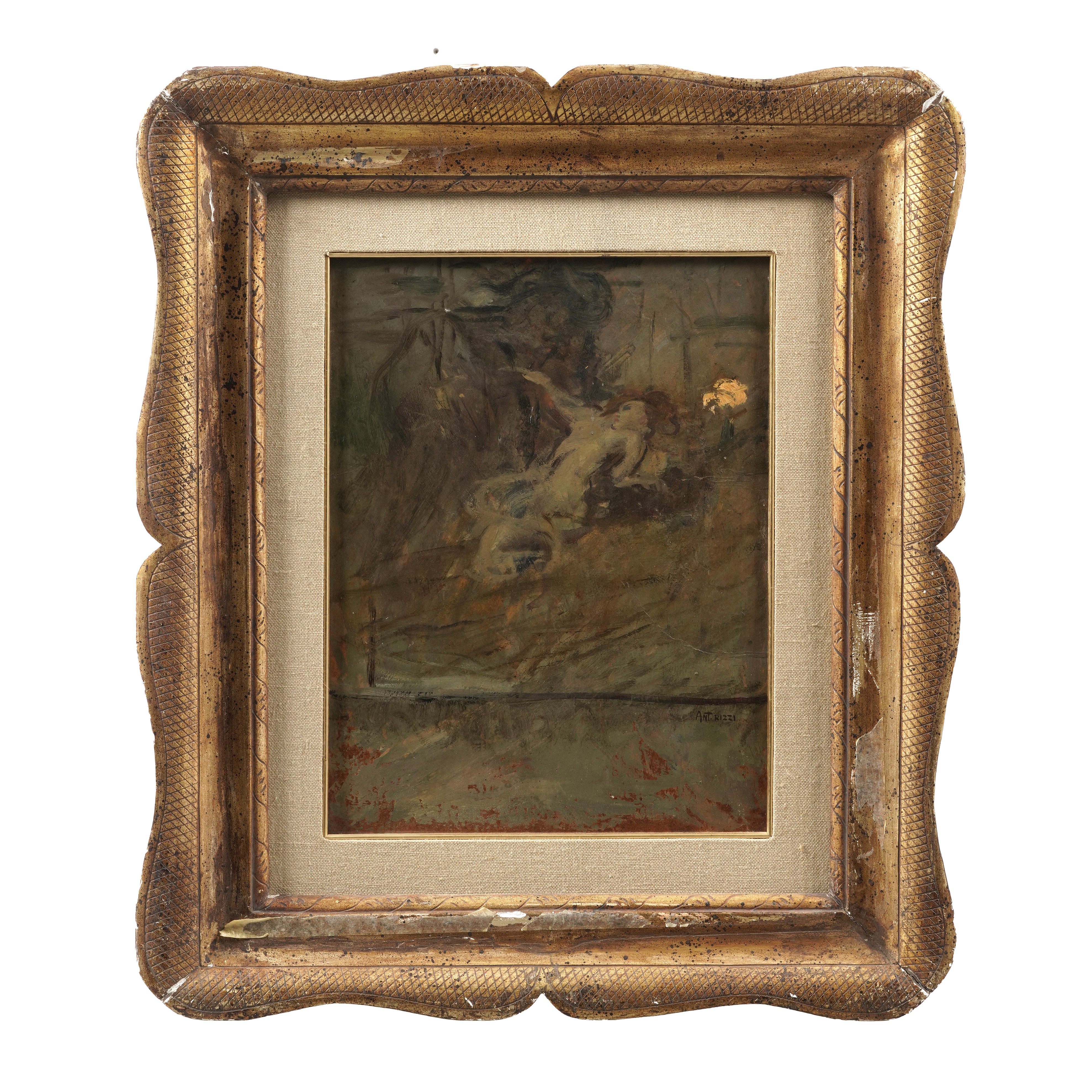 Antonio Rizzi - Figure - olio su cartoncino