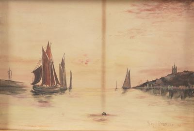 Mary Sheffield, Barca a vela, cartoncino, 1913