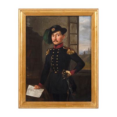 Scuola del XIX-XX secolo, Bersagliere, olio su tela