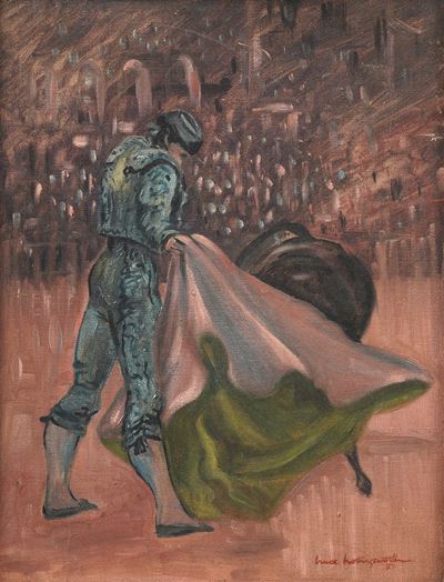 Scuola del XIX-XX secolo, Torero - olio su tela