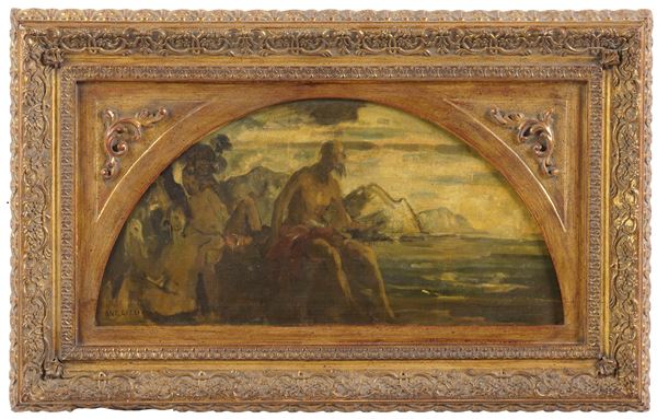 Figure sedute in riva al mare