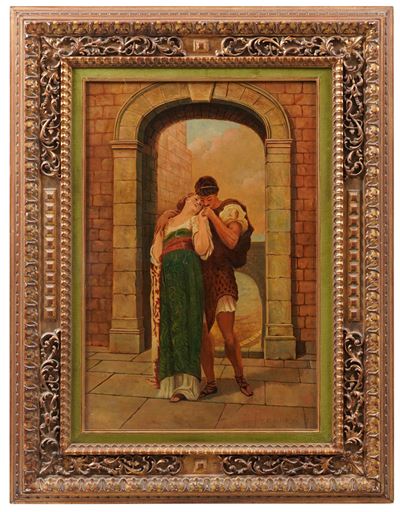 T.C. Gotch, Innamorati, olio su tela