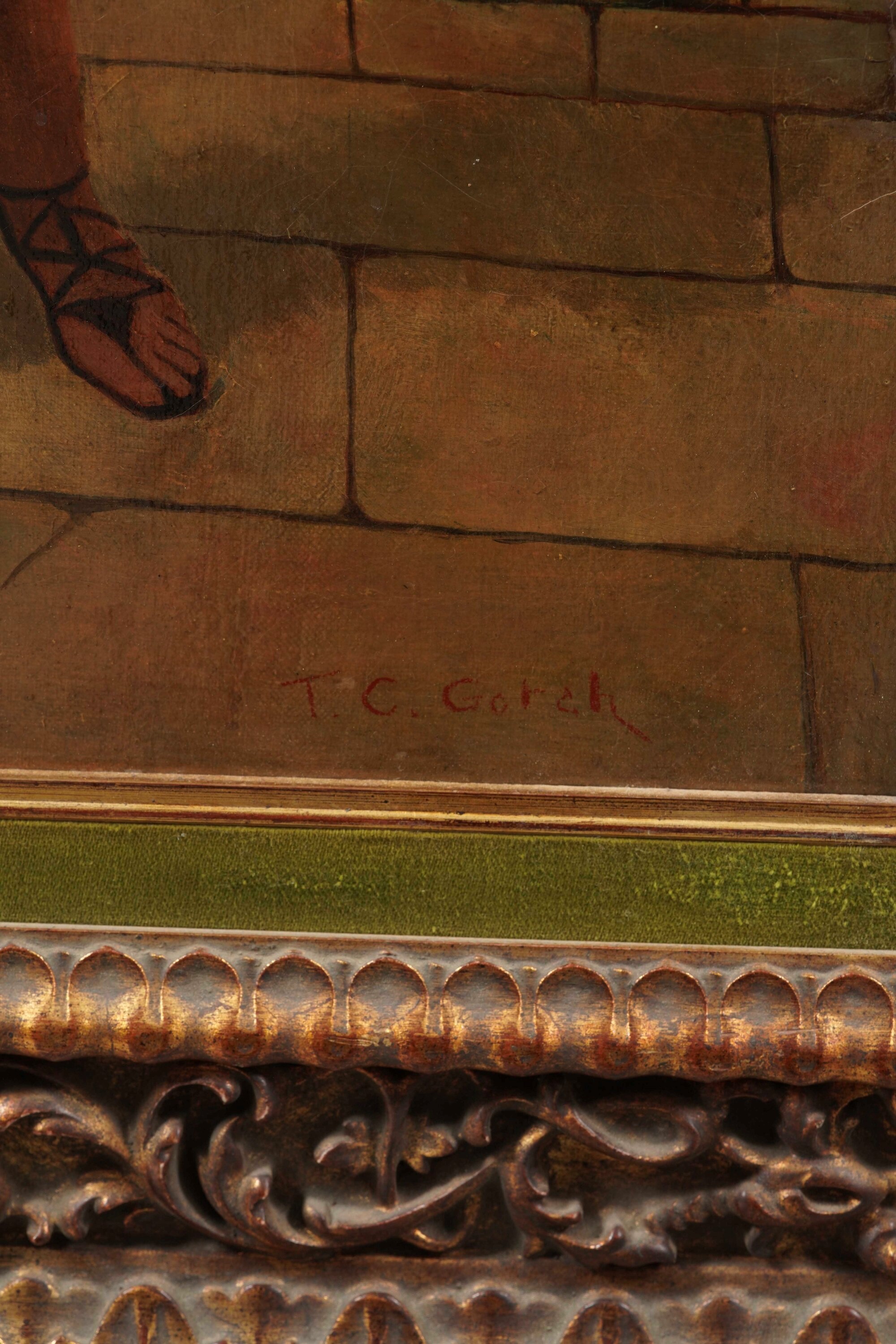T.C. Gotch, Innamorati, olio su tela