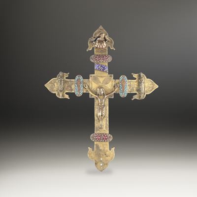 Croce Astile. Oreficeria Catalana Tardo Gotica (barcellona?), XV-XVI Secolo